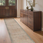 GENIMO 2x10 Runner Rugs for Hallway, Machine Washable Non Slip Vintage Rugs, Low Pile Lightweight Soft Print Rug for enrtyway, Corridor, Home Office, Kitchen, Oatmeal Beige