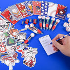 LiYiQ 247 Pcs Baseball Party Supplies Return Gifts for Party, Student Stationery Gifts from Teacher Rewards Prizes, Pencil Erasers Notebooks Stickers for Baseball Classroom Birthday