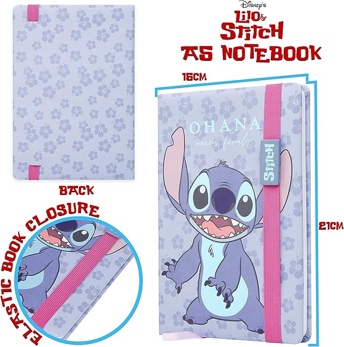 Disney Stitch Stationery Supplies Set Notebook Pencil Case & Ballpoint Pens or Notepad Coloring Pencils & Accessories for Home or Office