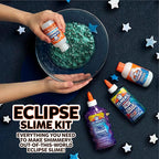 Elmer’s Eclipse Slime Kit, Slime Supplies Includes Cosmic Glue, Purple Glitter Glue, Original and Crunchy Slime Activators, 4 Count