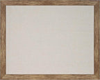 DesignOvation Beatrice Framed Linen Fabric Pinboard, 27x33, Rustic Brown, Decorative Farmhouse Wall Organizer