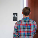 Men's/Women's Restroom Sign for Handicap Accessible Restroom ADA-Compliant Bathroom Door Sign, Made in USA, Pack of 24