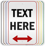 Custom Arrow,Custom Directional Sign, Two Way Arrow,12x18 Inches, 3M EGP Reflective, Rust Free .063 Aluminum, Fade Resistant, Made in USA by My Sign Center