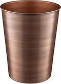 Monarch Abode Metal Bathroom Trash Can – Waste Basket for Bedroom, Office Desk, & Dorm, Handcrafted, Durable Decorative Antique Copper Small Trash Can Bathroom Garbage Bin Wastebasket