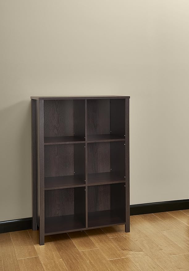 ClosetMaid 16055 Premium Adjustable 6-Cube Organizer, Black Walnut