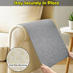 Couch Arm Covers, Waterproof Armrest Cover for Sofa, Armchair, Loveseat, Non-Slip Recliner Arm Cover, Sofa Arm Covers, Headrest Covers, Arm Chair Covers Set of 2 (Gray, 28"×24")