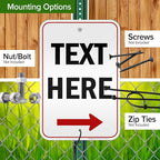 Custom Arrow,Custom Directional Sign, Right Arrow, 12x18 Inches, 3M EGP Reflective, Rust Free .063 Aluminum, Fade Resistant, Made in USA by My Sign Center