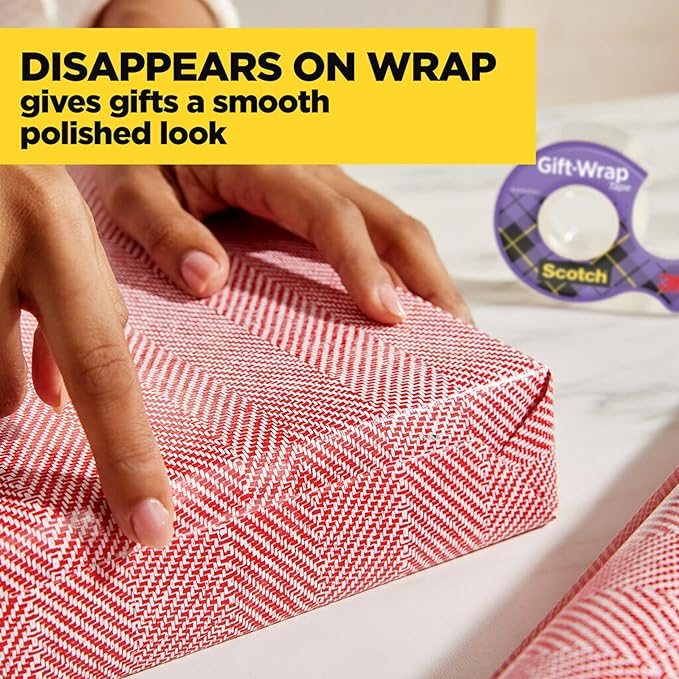 Scotch Gift Wrap Tape & Magic Tape Bundle – 12 Rolls (6 Gift Wrap + 6 Magic), 3/4 in x 650 in Each, with Dispensers