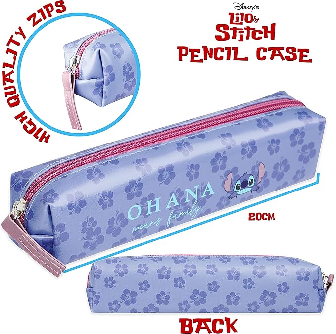 Disney Stitch Stationery Supplies Set Notebook Pencil Case & Ballpoint Pens or Notepad Coloring Pencils & Accessories for Home or Office