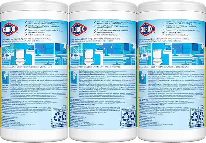 Clorox Disinfecting Cleaning Wipes Variety Pack, 75 Count Each, Pack of 3 (Package May Vary)
