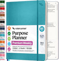 Roterunner Purpose Planner Notebook B5 7.5”x9.8” Undated 2026 Daily Weekly and Monthly Productivity Goal Setting Tool for Work Home ADHD Planner for Adults Self Care Journal