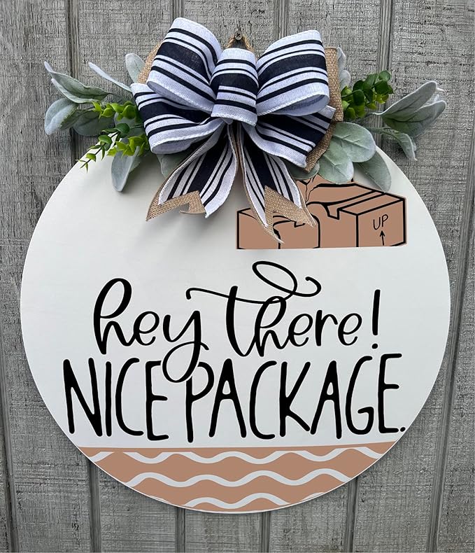 Wood front door sign Wood sign Home decor Welcome sign Sign for front door House warming gift Wedding gift (Nice Package, 18" Width)