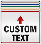 Custom Arrow,Custom Directional Sign, Up Arrow,24x30 Inches, 3M EGP Reflective, Rust Free .080 Aluminum, Fade Resistant, Made in USA by My Sign Center
