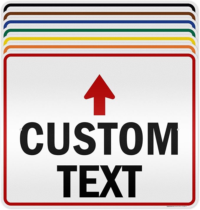 Custom Arrow,Custom Directional Sign, Up Arrow,24x30 Inches, 3M EGP Reflective, Rust Free .080 Aluminum, Fade Resistant, Made in USA by My Sign Center