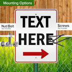 Custom Arrow,Custom Directional Sign, Right Arrow, 24x30 Inches, 3M EGP Reflective, Rust Free .080 Aluminum, Fade Resistant, Made in USA by My Sign Center