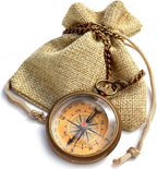 Trust in The Lord With All Your Heart - Proverbs 3:5-6 Quote Engraved Compass With Wooden Box, Greeting Card, Gift Compass, Graduation Day Gifts 2024 for Women Men Boys Girls