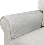 Couch Arm Covers, Waterproof Armrest Cover for Sofa, Armchair, Loveseat, Non-Slip Recliner Arm Cover, Sofa Arm Covers, Headrest Covers, Arm Chair Covers Set of 2 (Light Gray, 28"×24")