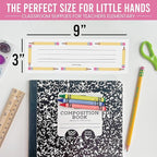 Desk Name Tags for Classroom -25 Student Name Plates for Classroom Kindergarten, Preschool, 1st, 2nd & 3rd Grade, 9x3 Teacher Nameplates for Student Desks & Cubbies, Pastel Nametags