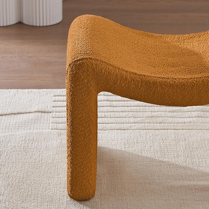 VANOMi Small Footstool Ottoman, Multi-Functional Modern Foot Stool, Sofa Footrest Extra Seating for Living Room, Entryway, Hallways and Bedrooms, Small, Curry