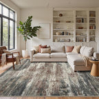 GENIMO Rugs for Bedroom-Washable 6x9 Area Rugs Lightweight Low Pile, Modern Printed Non-Slip Carpet for Living Room, Playroom, Dining Room, Office, Mystic Forest
