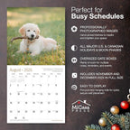 MICASA PRESS Golden Retriever Puppies 2026 Wall Calendar 12 Month | 12" x 24" Open | Thick & Sturdy Paper | Holiday Gift | Cute Puppy Dog Calendar 2026
