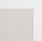 DesignOvation Beatrice Framed Linen Fabric Pinboard, 27x33, White, Rustic Wall Organization