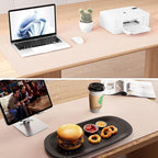 Aothia Double-Sided Desk Pad – 37.8"x17" Leather Desk Mat with Eco Cork Protector, Large Mouse Pad, Waterproof Desk Blotter for Office/Home (Pink)