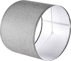 Gray Large Drum Lamp Shades for Floor Lamps Table Lamp Farmhouse Lamp Shade 16" Top x 16" Bottom x 12" High (Spider) Medium Lampshade - Lampshades Replacement By GO&SO Assembly is Required