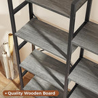 SUPERJARE Triple 6 Tier Bookshelf, Bookcase with 17 Open Display Shelves, Wide Book Shelf Book Case for Home & Office, Grey