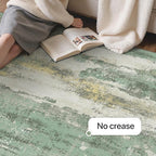 GENIMO No Crease Non Slip 8x10 Area Rugs for Living Room, Craft Woven Modern Abstract Rug, Soft Floor Carpet, Single-Piece Rugs for Bedroom, Dining Room, Office, Green Gray