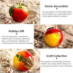 EUSTUMA Hand Blown Art Glass Apple Collectible Figurines,Glass Apple Paperweight,Christmas Eve Gifts,Home Decoration,Office Decoration.