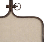 Kate and Laurel Yitro Modern Farmhouse Metal Rectangle Decorative Pinboard, 20 x 35, Rustic Bronze, Industrial Rectangular Bulletin Board with Unique Ornamental Crown