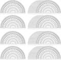 100 Pcs 4 Inch Clear Plastic Protractor Bulk Math Protractors Set 180 Degrees Geometry Drafting Tools for Classroom Industry Office Back to School Supplies