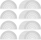 100 Pcs 4 Inch Clear Plastic Protractor Bulk Math Protractors Set 180 Degrees Geometry Drafting Tools for Classroom Industry Office Back to School Supplies