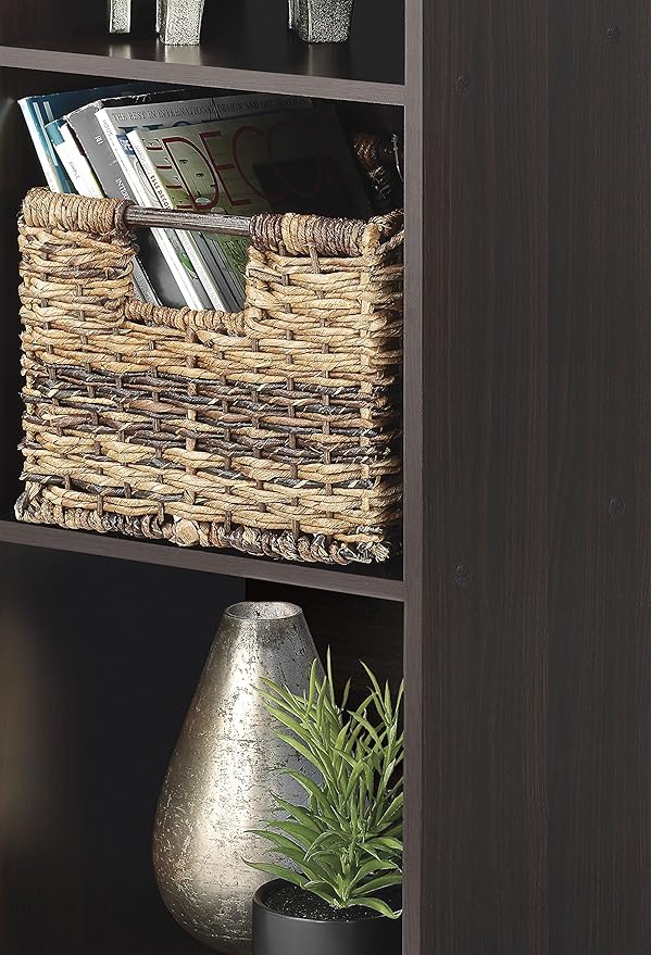Whitmor 3 Cube Bookcase, 3 Tier Stackable MDF Bookself, Open Storage Display Organizer, Storage Cabinet for Living Room, Bedroom, Home, Office, 12.2" L x 11.7" W x 35.6" H, Espresso