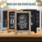 HBCY Creations Rustic Wooden Tabletop Chalkboard with Legs/Vintage Wedding Table Sign/Small Kitchen Countertop Memo Board/Antique Wooden Frame (9.5” x 14” Inches) (5- Weathered Brown)