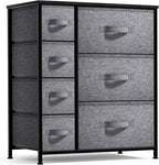 Sorbus Dresser with 7 Drawers - Chest Organizer Tower Unit with Steel Frame, Wood Top, Easy Pull Fabric Bins - Storage Furniture for Bedroom, Hallway, Closet & Office Organization