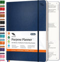 Roterunner Purpose Planner Notebook B5 7.5”x9.8” Undated Planner 2025 Daily Weekly and Monthly Productivity Goal Setting Tool for Work Home