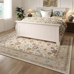 Rugcomf Area Rugs 8x10 for Living Room Clearance, Machine Washable Boho Rug, Non Slip Vintage Low Pile Large Carpet for Bedroom, Farmhouse, Dining Room, Kids Playroom (Colorful)