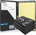 Legal Size Padfolio 8.5 x 14 Inch Portfolio Folder for Legal Pad, Professional Padfolio for Job Interviews, Business Meetings, and Attorneys (3 Pack)