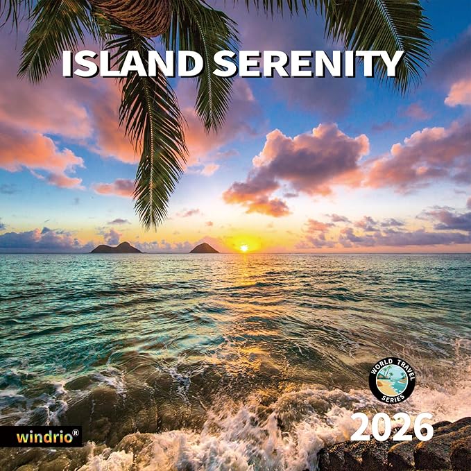 2026 Wall Calendar,Calendar 2026, November 2025 - December 2026, Wall Calendar Island Serenity, 12" x 24" Opened,Full Page Months Thick & Sturdy Paper for Gift Perfect Calendar Organizing & Planning