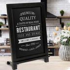 HBCY Creations Rustic Black Wooden Tabletop Chalkboard with Legs/Vintage Wedding Table Sign/Small Kitchen Countertop Memo Board/Antique Wooden Frame (12" x 17", 4- Black)