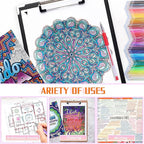 ZSCM 200 Colors Gel Pen Ink Refills, Glitter Neon Gel Ink Pens Refills Replace Cartridges for Adult Coloring Books Journaling Women Gifts, No Repeats