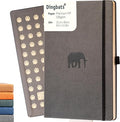 Dingbats* - Wildlife A4 Grid Notebook - Extra Large Hardcover PU Leather Journal - for Work, Travel - Pocket, Elastic Closure, Pen Holder, Bookmark