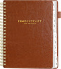 SUNEE 2026 Planner 8.5" x 11" – Dated Productivity Planner for Time Management - Daily,Weekly & Monthly Planner to Achieve Goals - Planner 2026 dated from January 2026 – December 2026,Brown