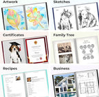 Dunwell Presentation Binder 60-Pocket, Displays 120 Pages, 8.5x11 Portfolio Binder with Plastic Sleeves, Storage and Organizer for Documents, Photos, Kids Artwork, Projects, Recipes (Aqua)