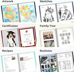 Dunwell Presentation Binder 48-Pocket, Displays 96 Pages, 8.5x11 Portfolio Binder with Plastic Sleeves, Storage and Organizer for Documents, Photos, Kids Artwork, Projects, Recipes (Ivory)