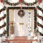 Tall White Welcome Sign - 6ft Rustic Farmhouse Decor for Front Door & Porch