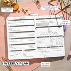 Clever Fox Planner – Undated Weekly & Monthly Planner for Productivity, Time Management & Goals – Organizer Journal – A5 (Lavender)
