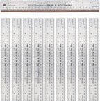 Breman Precision Metal Ruler 12 Inch Cork Back – 10 Pk Stainless Steel Straight Edge, Flexible Non-Slip Metal Ruler with Cork Backing – Imperial & Metric for Crafting, School, Workshop & Home Use